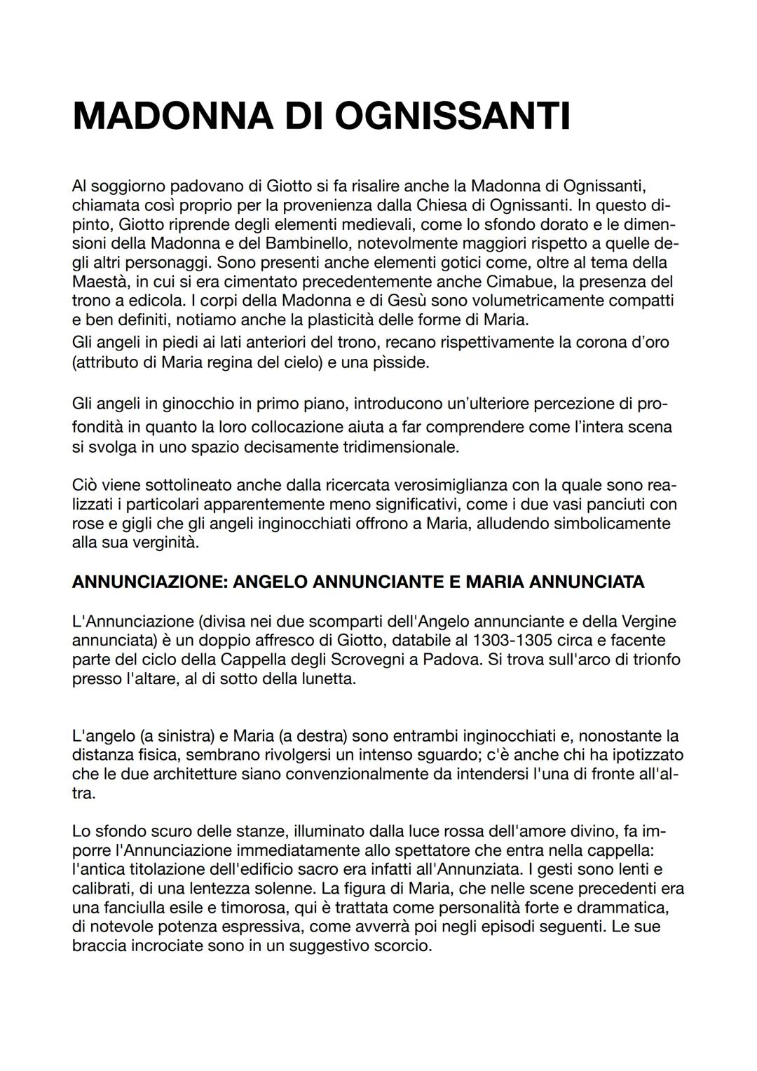 GIOTTO
Di Giotto, il più famoso pittore della svolta naturalistica pittorica fra 200 e 300, ab-
biamo ancora scarse e spesso contraddittorie