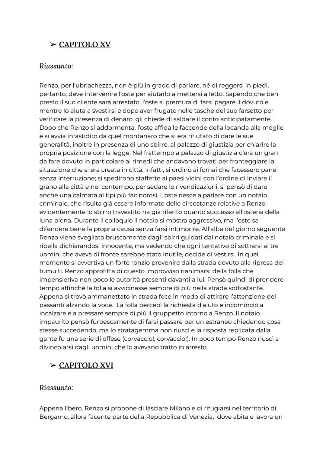 Riassunti promessi sposi cap15-23