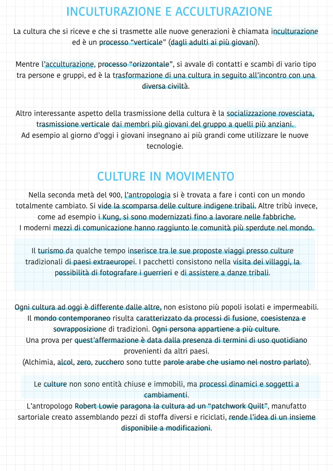 l'antropologia
Antropologia = (antropos "uomo", logos "discorso); indagine approfondita dell'essere umano
=
Sviluppata nel 19° secolo
1848 (