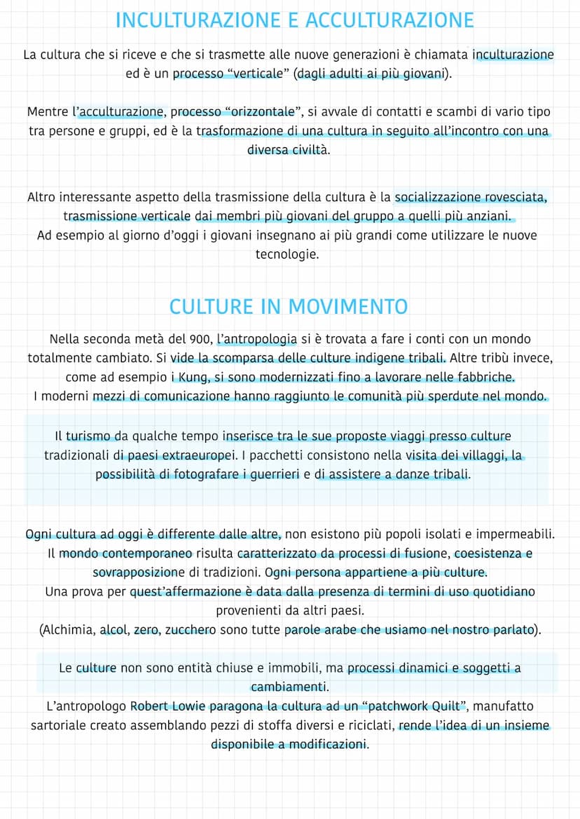 l'antropologia
Antropologia = (antropos "uomo", logos "discorso); indagine approfondita dell'essere umano
=
Sviluppata nel 19° secolo
1848 (