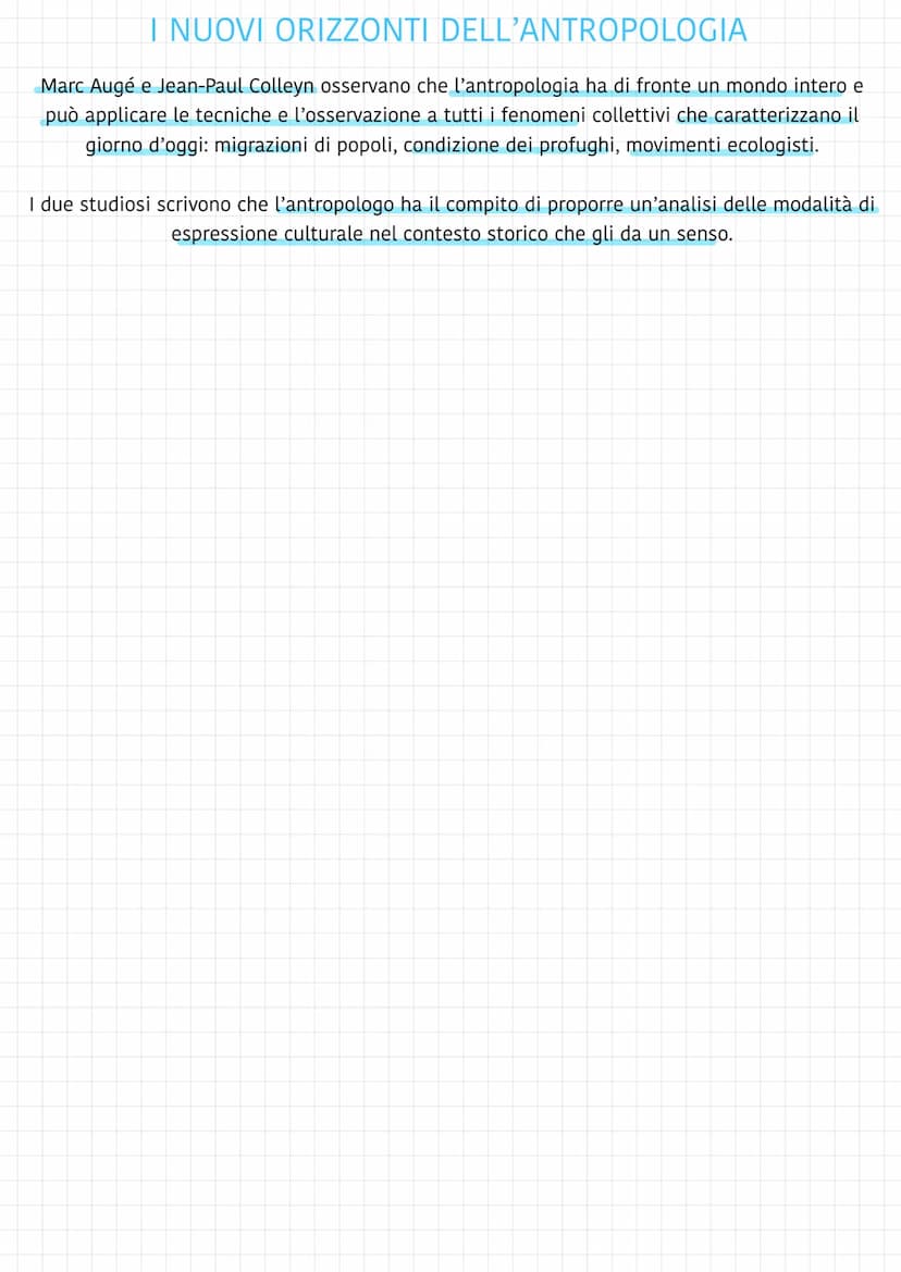 l'antropologia
Antropologia = (antropos "uomo", logos "discorso); indagine approfondita dell'essere umano
=
Sviluppata nel 19° secolo
1848 (