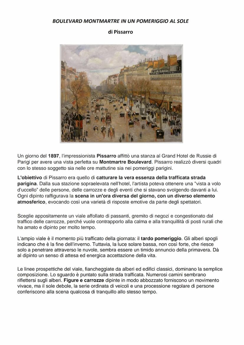 Nasce in Francia, a
Parigi nella seconda
metà dell'800.
Gli Impressionisti non si
soffermano sui particolari: la
natura si presenta ai nostr