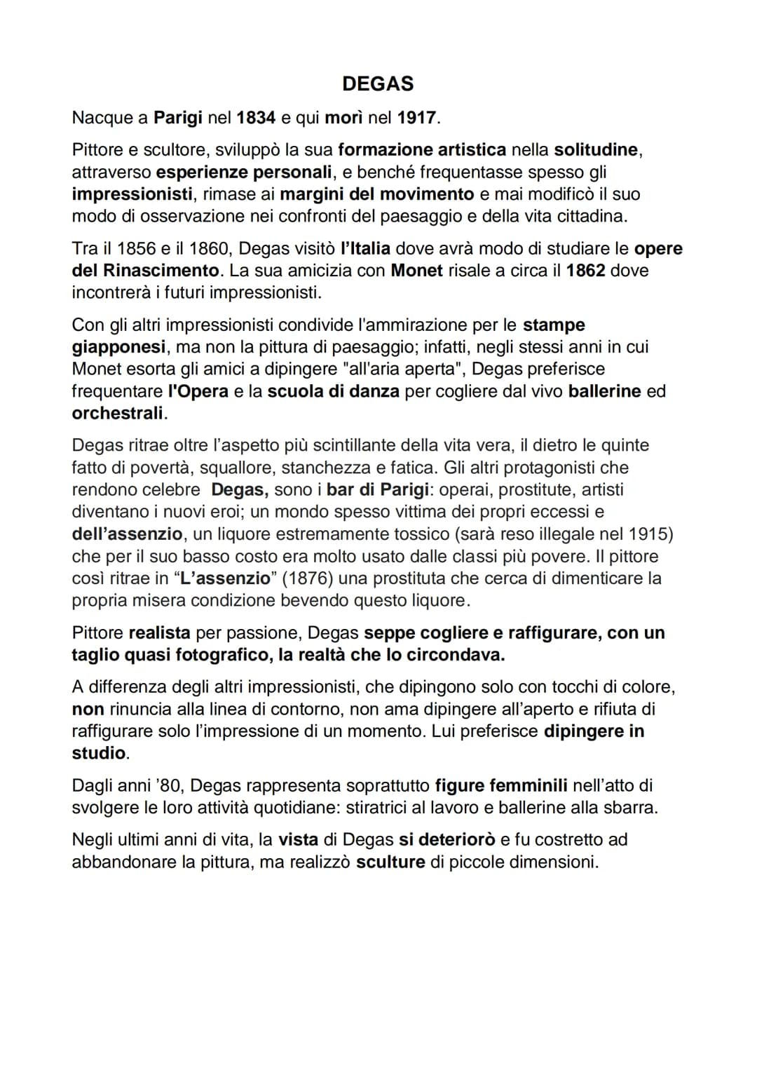 Nasce in Francia, a
Parigi nella seconda
metà dell'800.
Gli Impressionisti non si
soffermano sui particolari: la
natura si presenta ai nostr