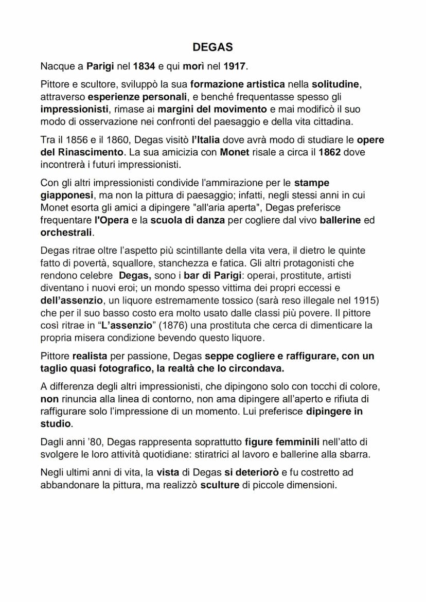 Nasce in Francia, a
Parigi nella seconda
metà dell'800.
Gli Impressionisti non si
soffermano sui particolari: la
natura si presenta ai nostr