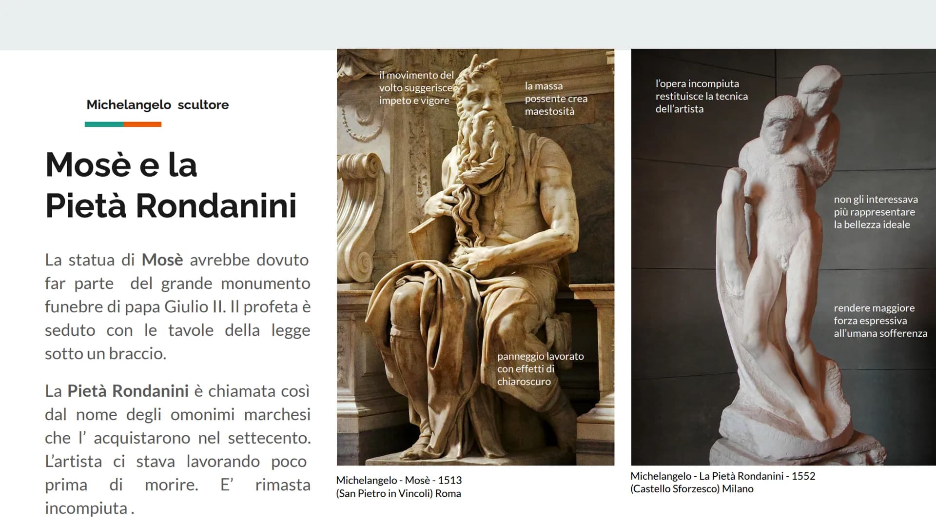 IL RINASCIMENTO
MICHELANGELO
BUONARROTI
SCULTORE, PITTORE, ARCHITETTO Il Rinascimento
PITTURA
SCULTURA
ARCHITETTURA
IL RINASCIMENTO
ROMA
RAF