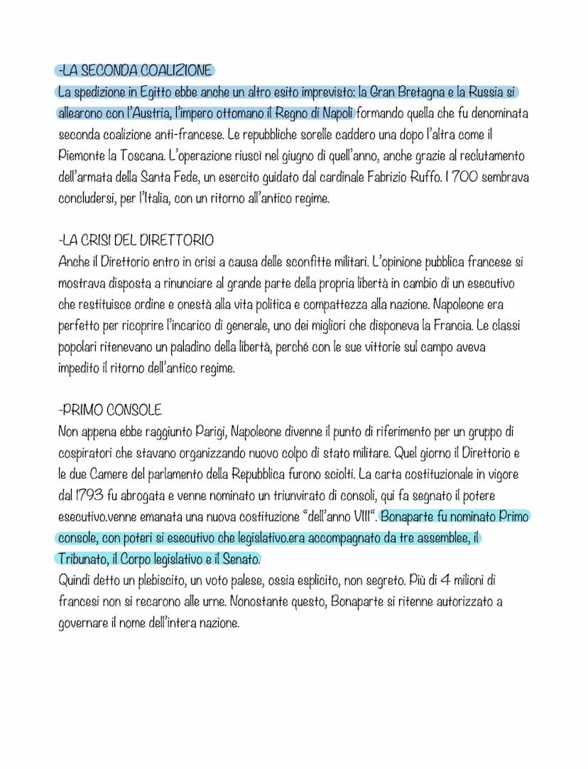 NAPOLEONE
La fase termidoriana rappresentò il periodo più turbolento della rivoluzione francese. Con la sua
conclusione ebbe iniziano nuova 