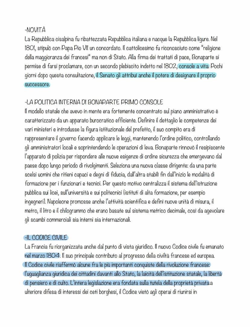 NAPOLEONE
La fase termidoriana rappresentò il periodo più turbolento della rivoluzione francese. Con la sua
conclusione ebbe iniziano nuova 