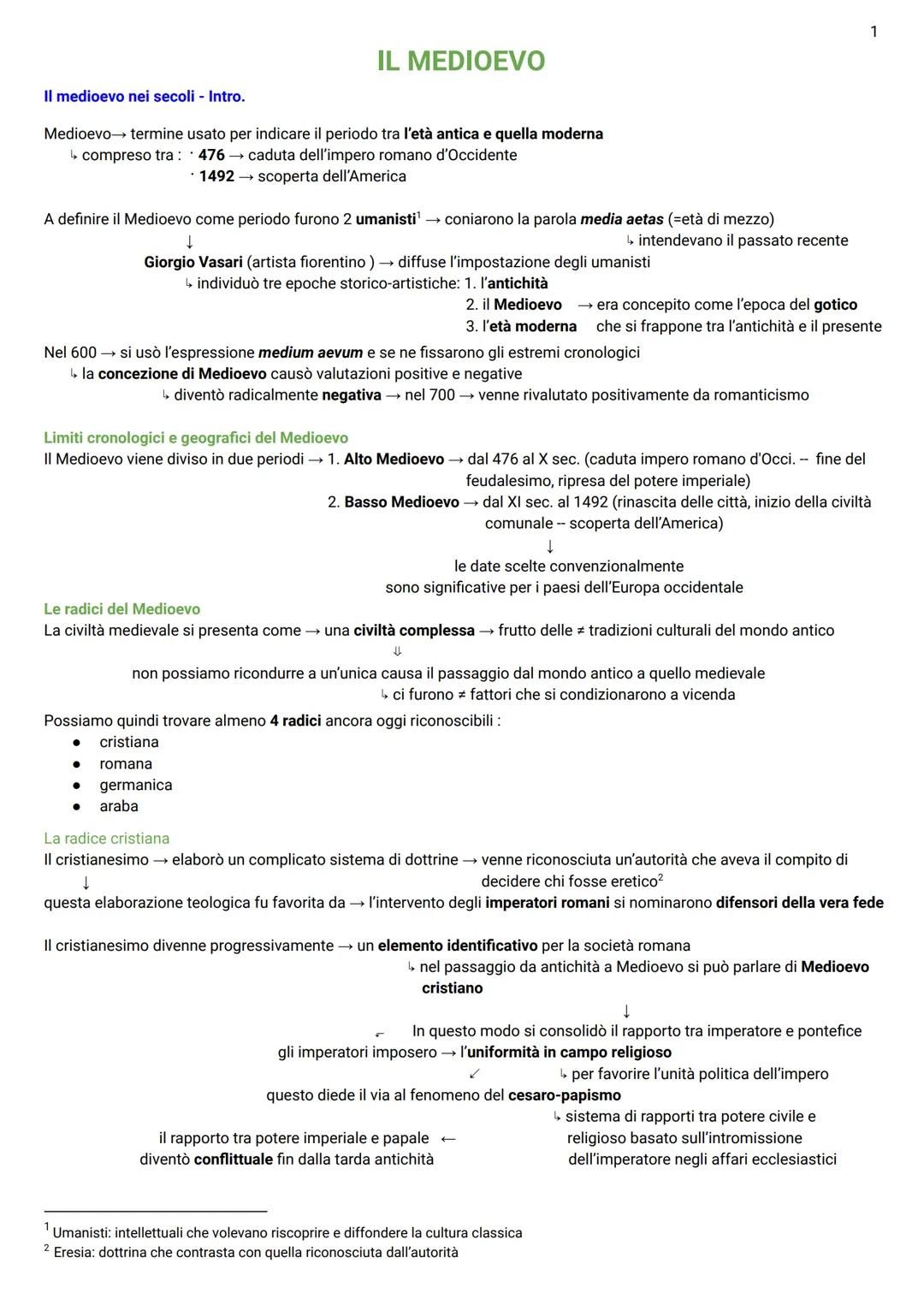 Il medioevo nei secoli - Intro.
IL MEDIOEVO
Medioevo → termine usato per indicare il periodo tra l'età antica e quella moderna
↳ compreso tr