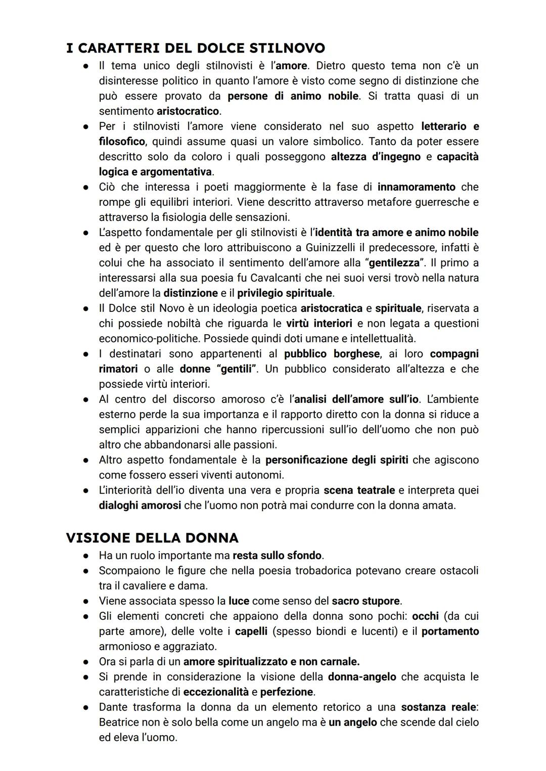 Il dolce stil novo
Alla fine del Duecento, in toscana si parlava la lingua di Guittone d'Arezzo, una lingua
ricca di artifici retorici, tort