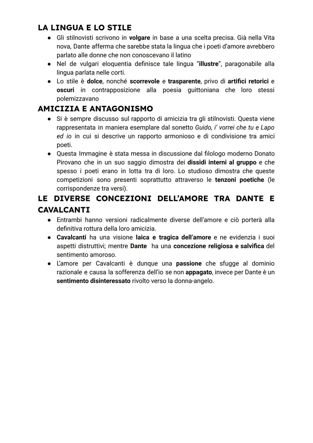 Il dolce stil novo
Alla fine del Duecento, in toscana si parlava la lingua di Guittone d'Arezzo, una lingua
ricca di artifici retorici, tort