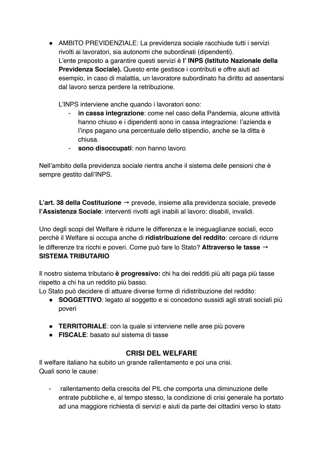 IL WELFARE STATE
Che cos'è il Welfare State?
è quando lo stato interviene per soddisfare i bisogni della collettività, si preoccupa di
garan