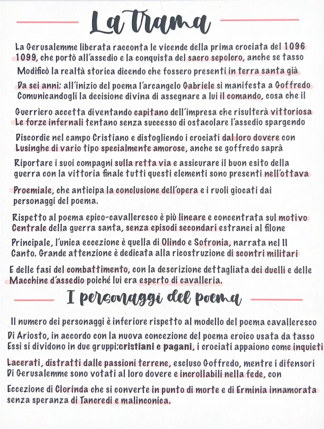 
<p><strong>Titolo, Struttura, Storia Editoriale</strong></p>
<p>"La Gerusalemme Liberata" è un poema epico-eroico in ottave, scritto da Tor
