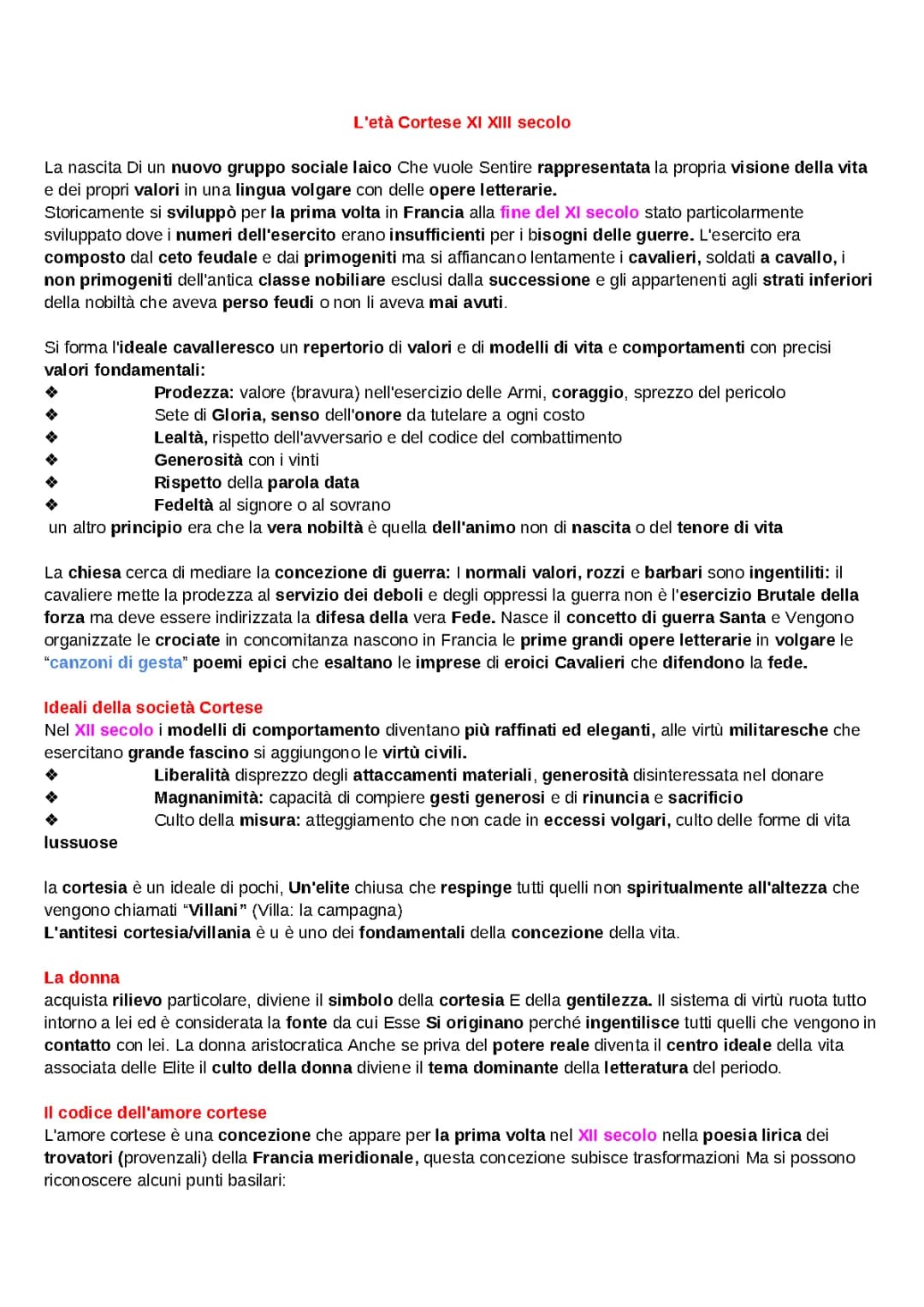 Età Cortese nel Medioevo: Periodo, Valori e Cavalleria