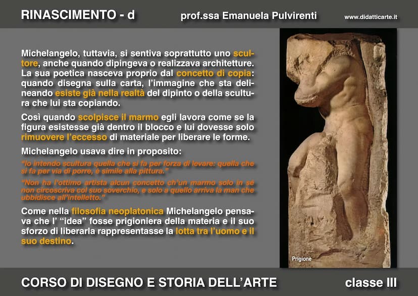 
<p>Michelangelo Buonarroti è stato un grande artista del Rinascimento, nato il 6 marzo 1475 a Caprese, un piccolo villaggio vicino a Firenz