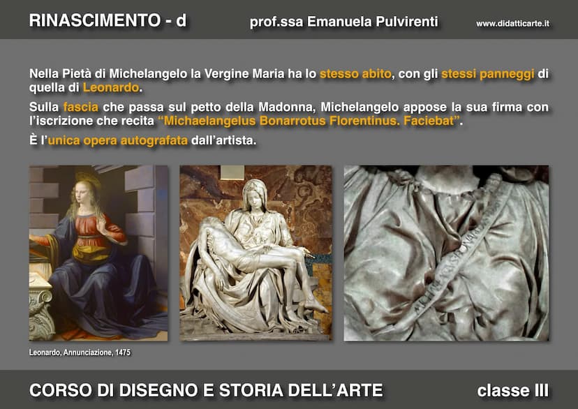 
<p>Michelangelo Buonarroti è stato un grande artista del Rinascimento, nato il 6 marzo 1475 a Caprese, un piccolo villaggio vicino a Firenz
