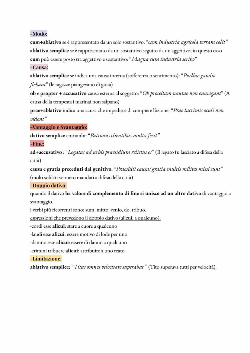 complementi
-Stato in luogo:
in+ablativo
eccezioni:
-con i nomi di città singolari della prima declinazione si esprime con il locativo, con
