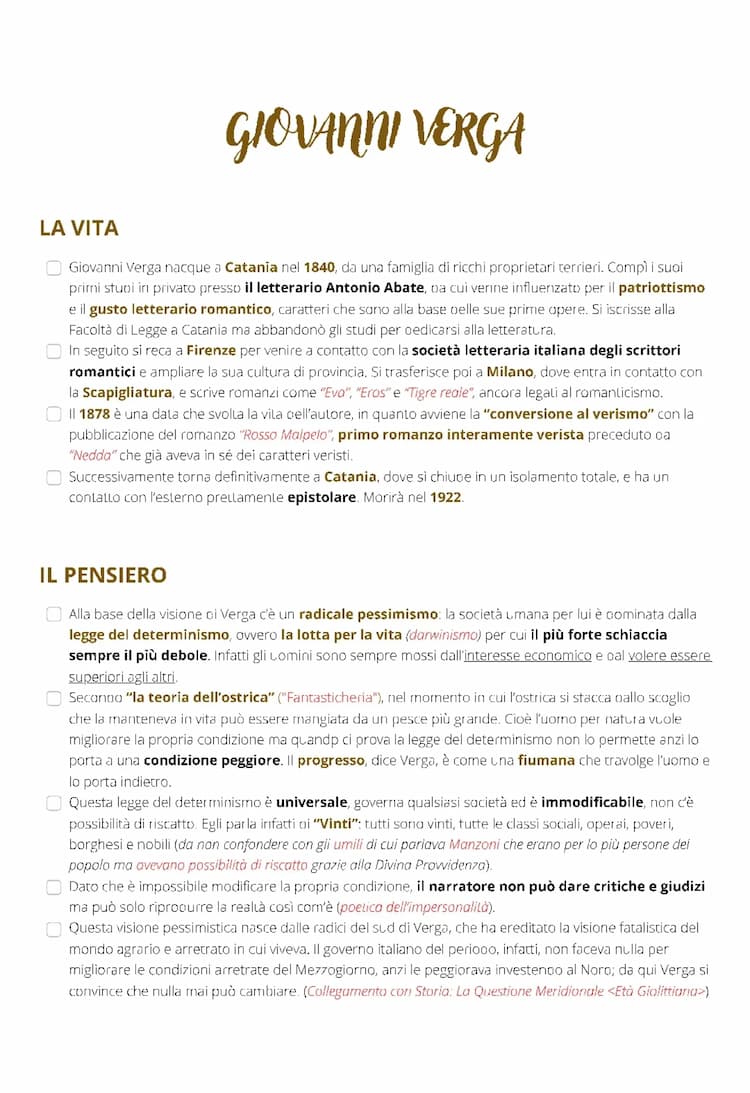 Know GIOVANNI VERGA: VITA, PENSIERO, OPERE thumbnail