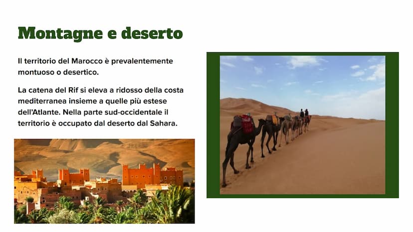 
<p>Il Marocco occupa una superficie di 442.311 km² e ha una popolazione di circa 36 milioni di abitanti. La popolazione urbana costituisce 
