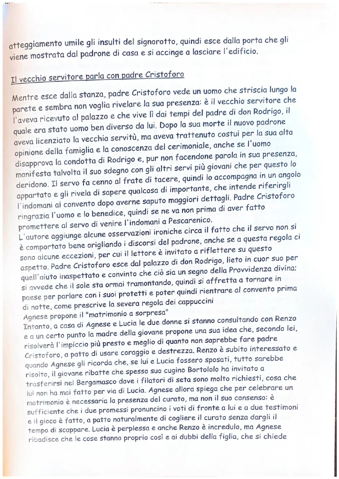 Colloquio tra padre Cristoforo e don Rodrigo
Don Rodrigo, appartatosi con Padre Cristoforo in una sala del palazzo, invita il
frate a parlar