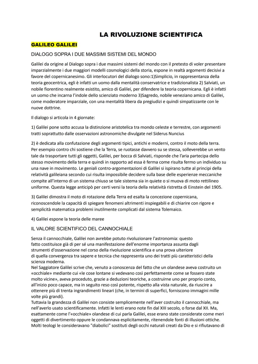 
<h2 id="galileogalilei">Galileo Galilei</h2>
<p>Galilei ha scritto il Dialogo sopra i due massimi sistemi del mondo con l'intento di presen