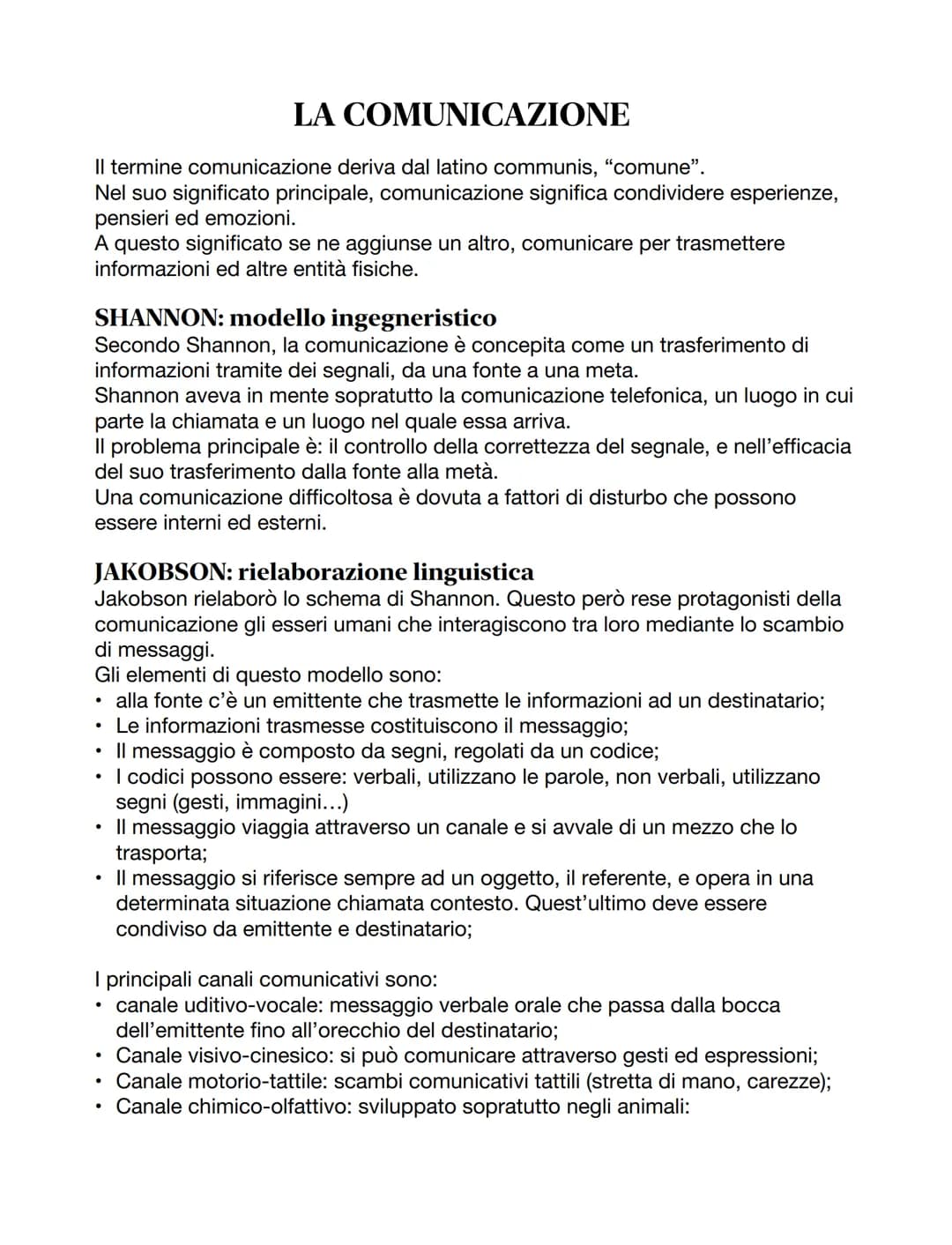 LA COMUNICAZIONE
Il termine comunicazione deriva dal latino communis, "comune”.
Nel suo significato principale, comunicazione significa cond