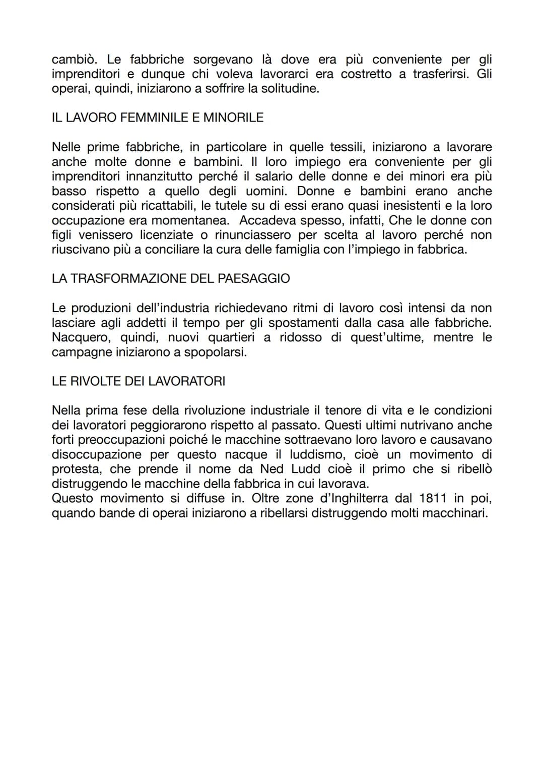 LA RIVOLUZIONE INDUSTRIALE BRITANNICA
Alla fine del Settecento prese avvio in Gran Bretagna la rivoluzione
industriale, una trasformazione r