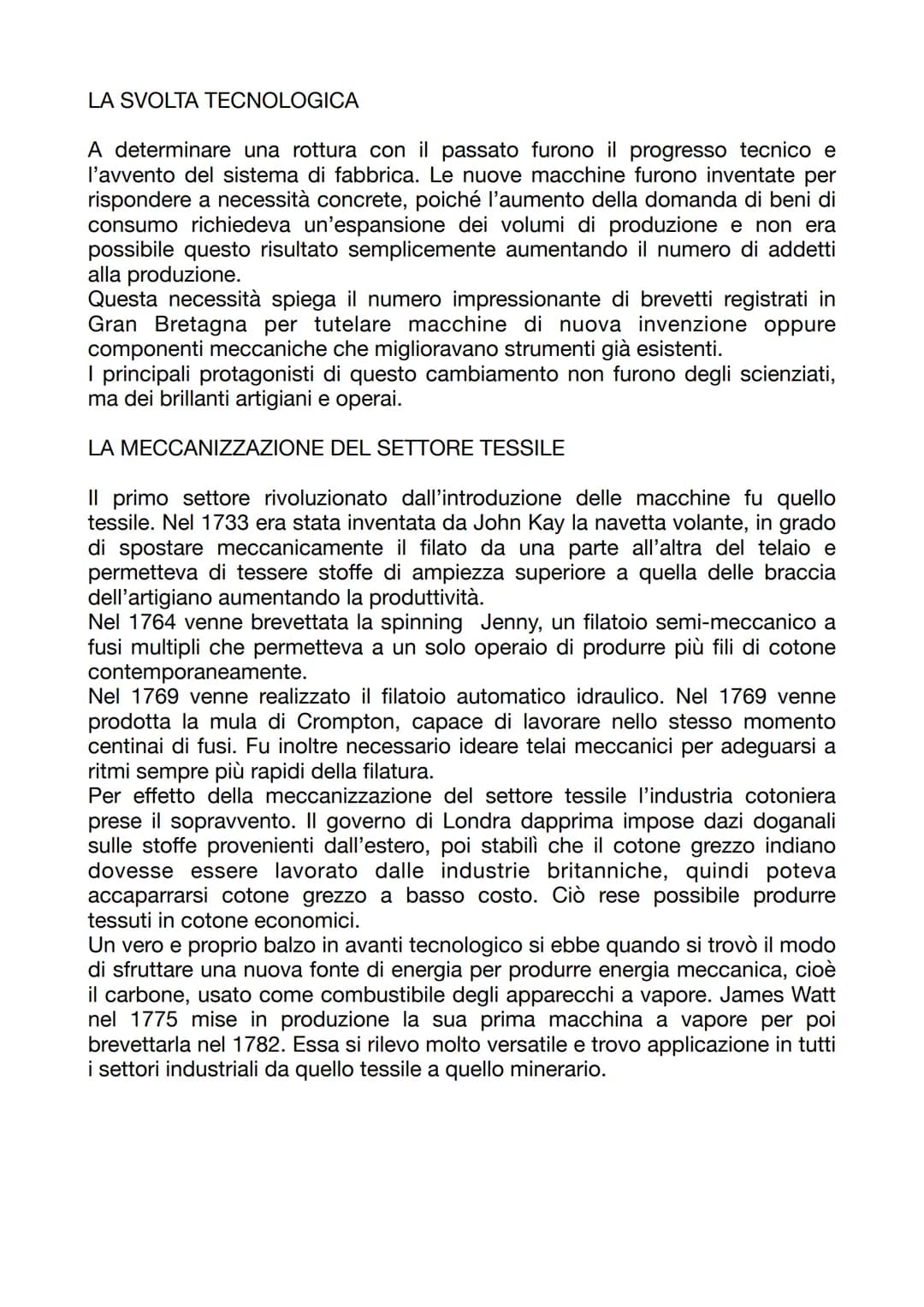LA RIVOLUZIONE INDUSTRIALE BRITANNICA
Alla fine del Settecento prese avvio in Gran Bretagna la rivoluzione
industriale, una trasformazione r