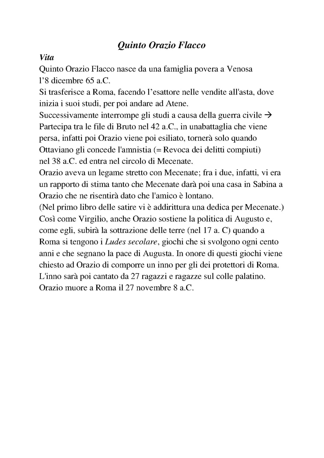 Quinto Orazio Flacco