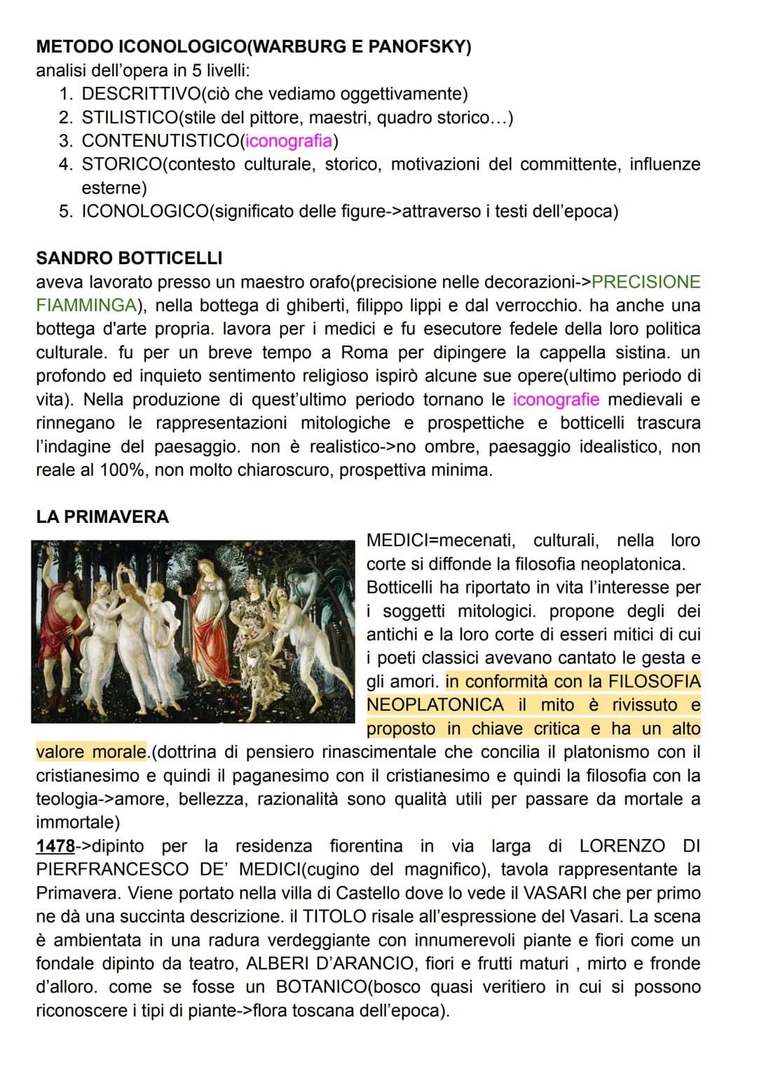 ICONOLOGICO(WARBURG E PANOFSKY)
METODO
analisi dell'opera in 5 livelli:
1. DESCRITTIVO(ciò che vediamo oggettivamente)
2. STILISTICO(stile d