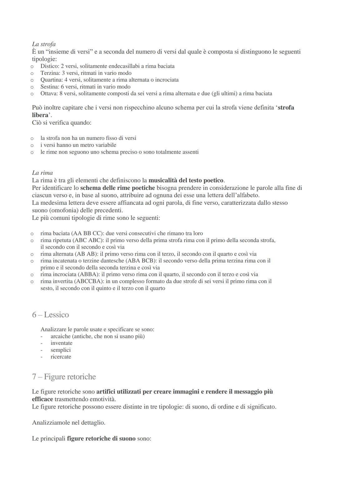 Analisi di un testo poetico
1 - Lettura
Una perfetta analisi non può prescindere da una comprensione approfondita del testo poetico. La prim
