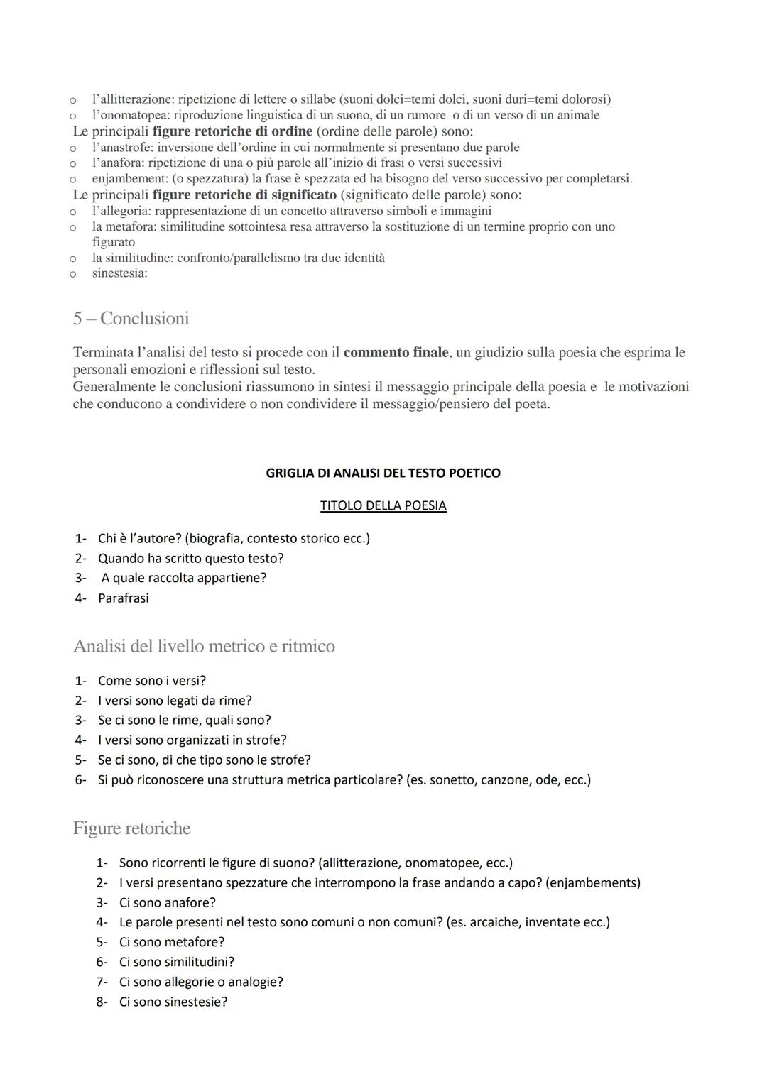 Analisi di un testo poetico
1 - Lettura
Una perfetta analisi non può prescindere da una comprensione approfondita del testo poetico. La prim