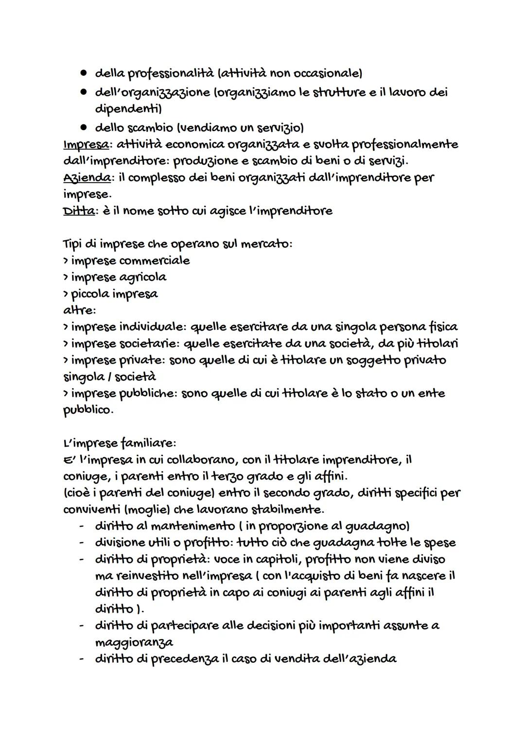 L'IMPRENDITORE E L'IMPRESA
Chi è imprenditore?
chi esercita professionalmente un'attività economica, organizzata al
fine della produzione o 
