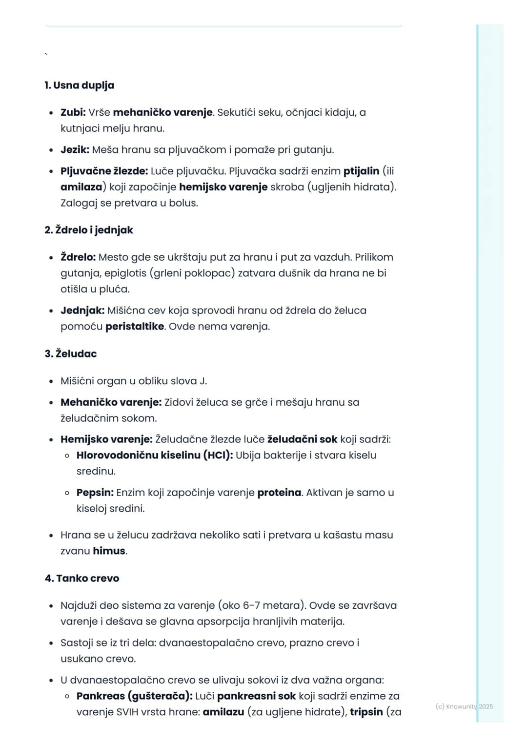 # Sistem za varenje

## Uvod u sistem za varenje

Sistem za varenje je grupa organa koji zajedno rade da bi razložili hranu
koju jedemo na m