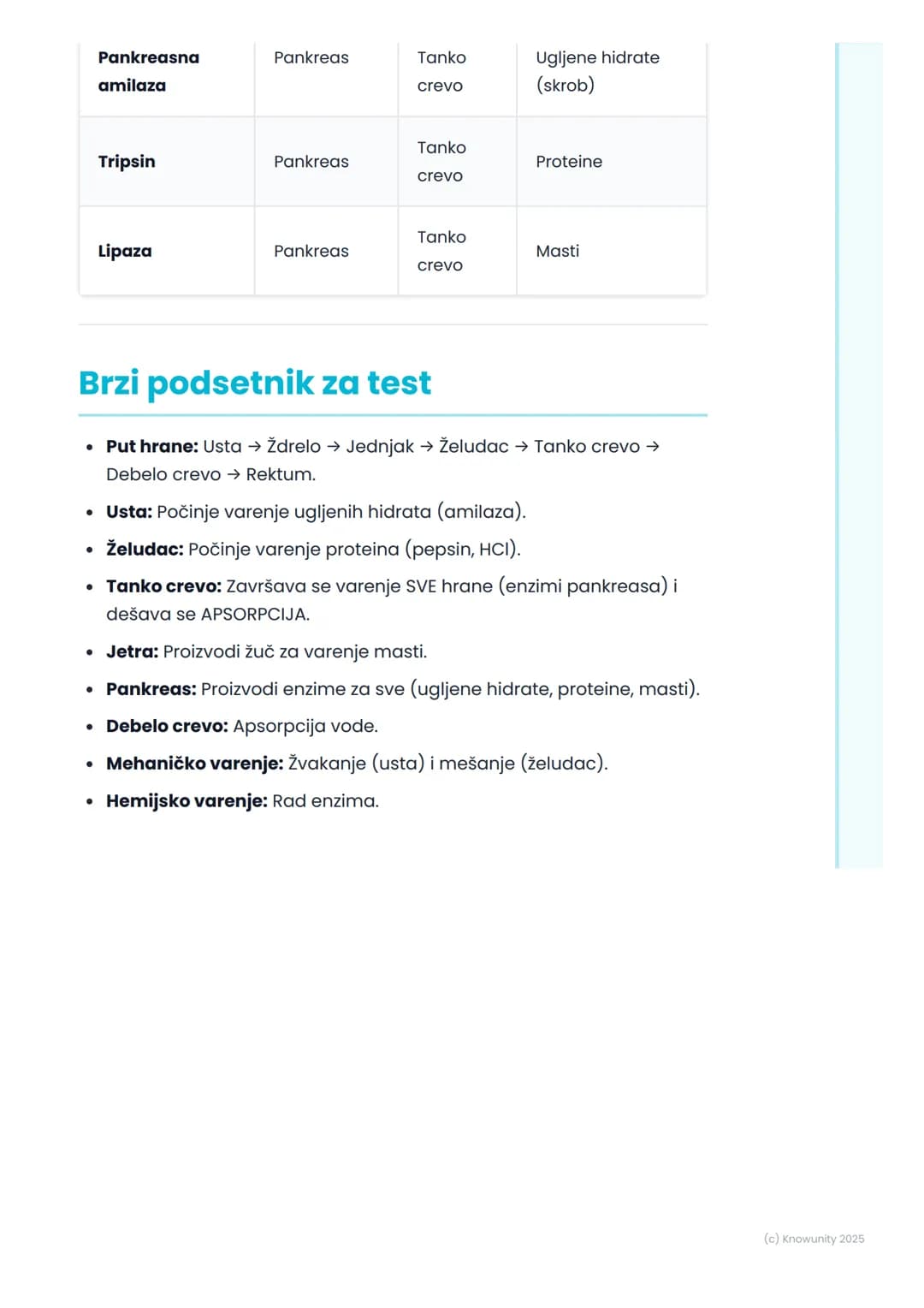 # Sistem za varenje

## Uvod u sistem za varenje

Sistem za varenje je grupa organa koji zajedno rade da bi razložili hranu
koju jedemo na m