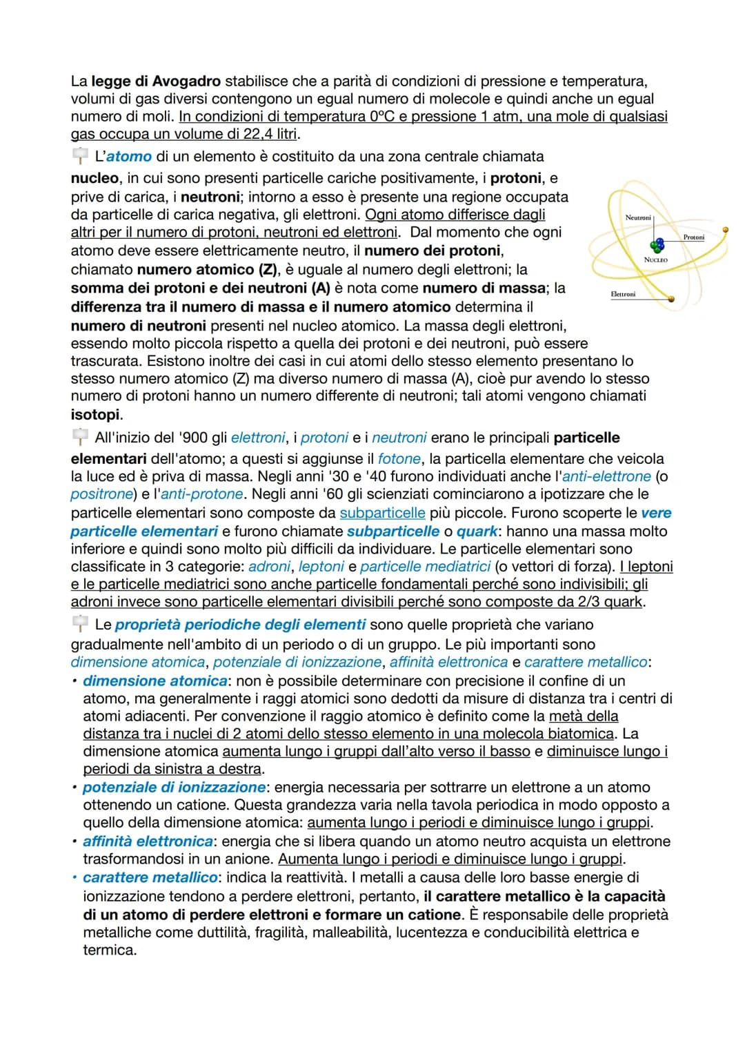 CHIMICA
La materia è tutto ciò che ha massa e possiede un volume; può esistere in 3 stati di
aggregazione: solido , liquido e aeriforme.
Sta
