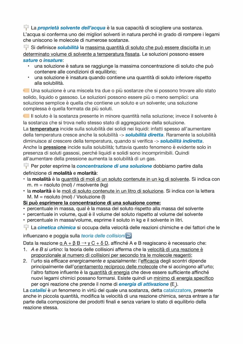 CHIMICA
La materia è tutto ciò che ha massa e possiede un volume; può esistere in 3 stati di
aggregazione: solido , liquido e aeriforme.
Sta