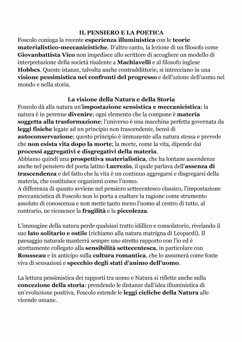 UGO FOSCOLO
VITA
Foscolo nasce a Zante (Zacinto, isole Ionie) il 6 febbraio 1778 da padre italiano e
madre greca. La sua lingua di origine è