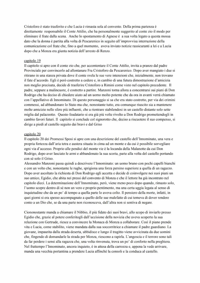 PROMESSI SPOSI
capitolo 10
Continua il flashback riguardante la storia della monaca di Monza, il principe padre manda a
chiamare Gertrude co