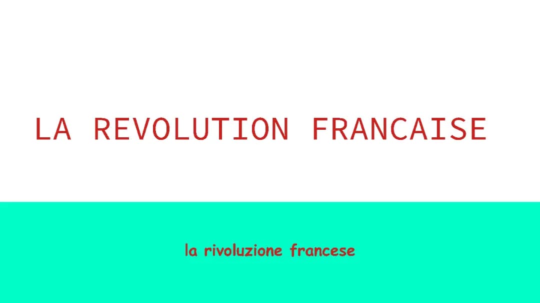 La rivoluzione Francese