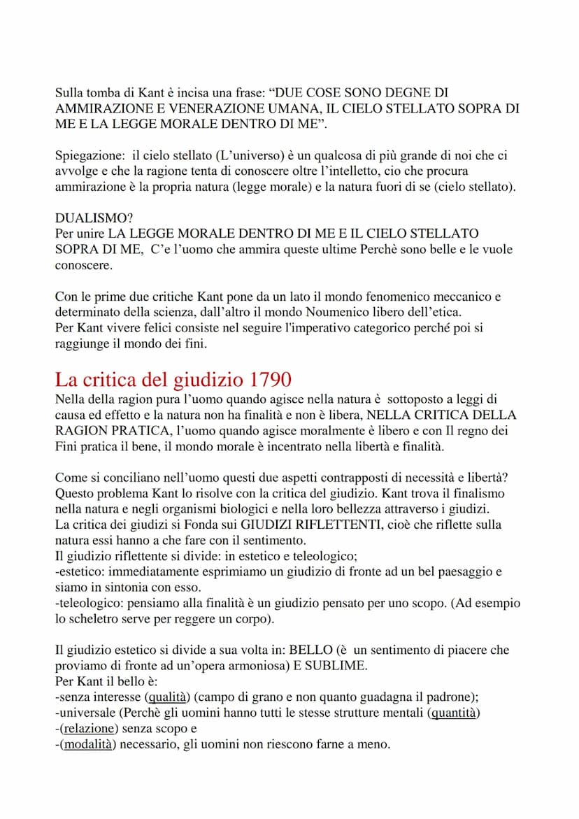 La critica della ragion pratica e la critica del giudizio
La critica Della ragion pratica scritta nel 1788, studia la moralità o la non mora