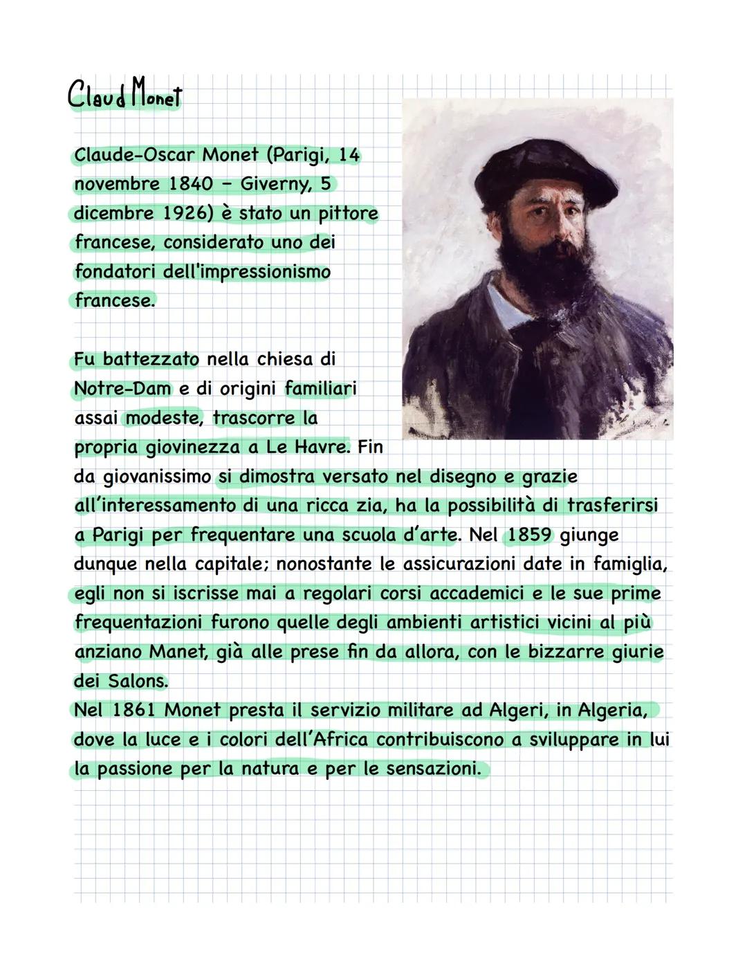 Li
impressionismo

L'IMPRESSIONISMO

Nel 1874 alcuni artisti esposero le loro opere nello studio
del fotografo Nadar: verranno chiamati Impr