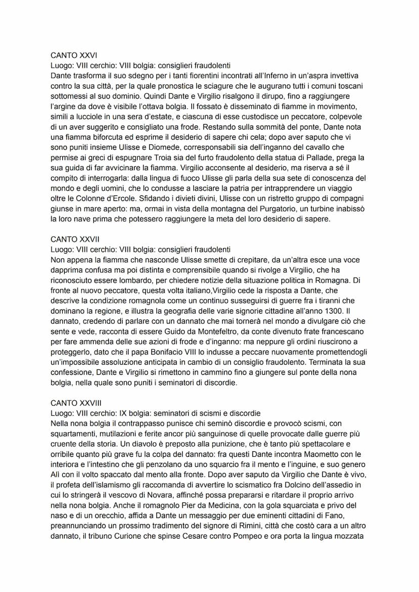 Divina Commedia-Riassunti:
Inferno: TUTTI I CANTI
CANTO I
Luogo: selva oscura
Smarrita la via della giustizia e del bene, Dante si ritrova n