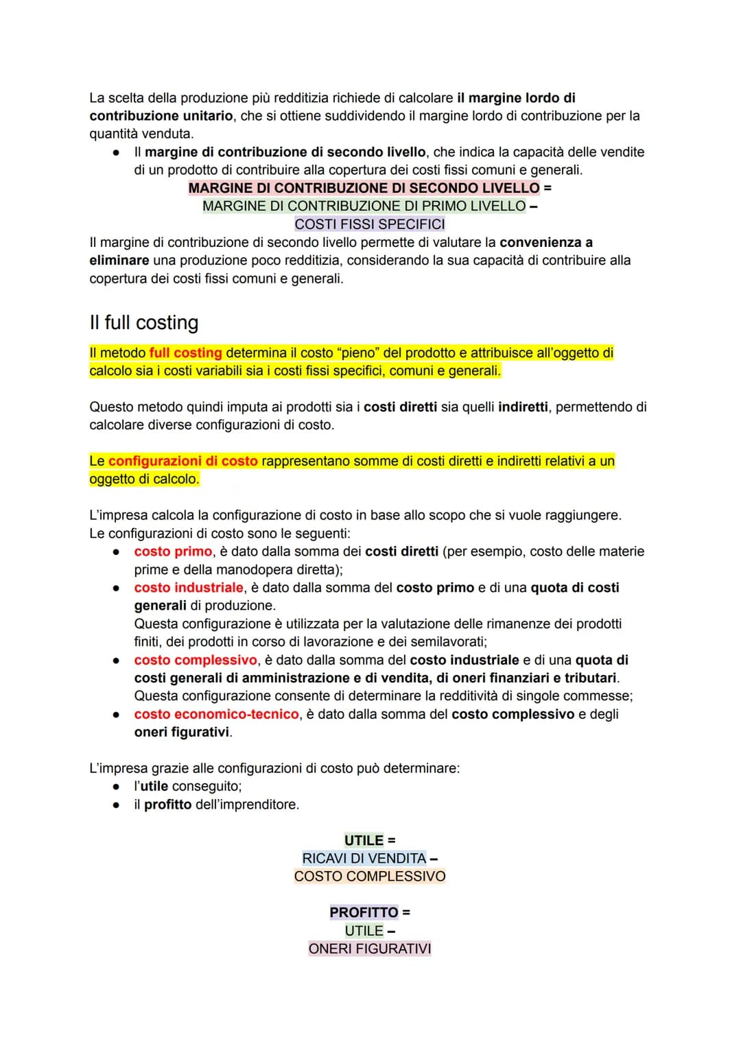 La contabilità gestionale
1. La contabilità gestionale
2. L'oggetto di calcolo
3. La classificazione dei costi
4. I metodi di calcolo dei co