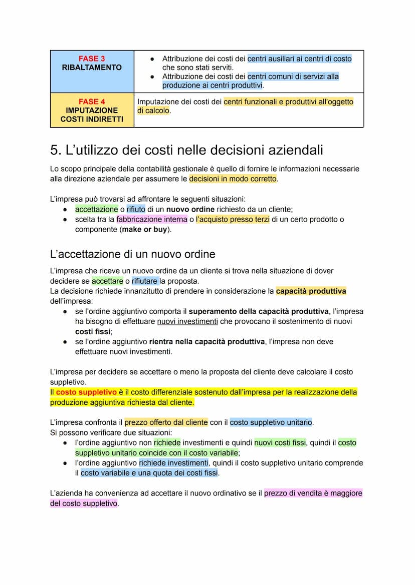 La contabilità gestionale
1. La contabilità gestionale
2. L'oggetto di calcolo
3. La classificazione dei costi
4. I metodi di calcolo dei co