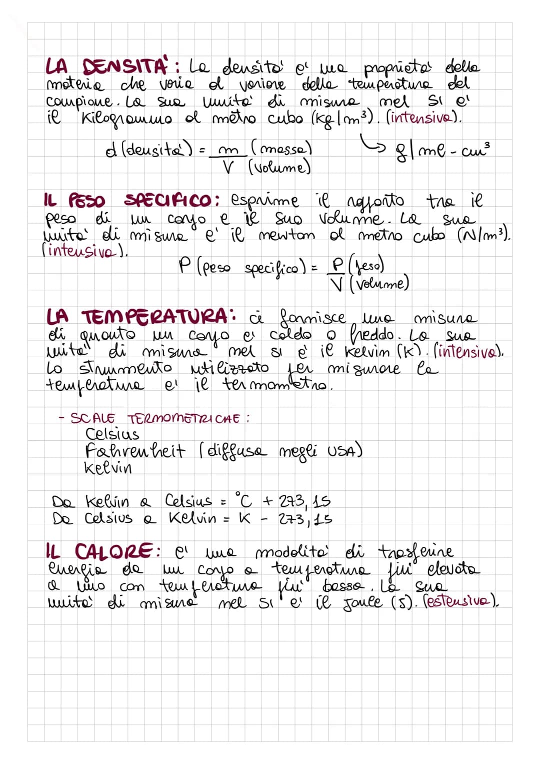 
<p>Le grandezze che descrivono le proprietà della materia sono di due tipi: estensive ed intensive.</p>
<h2 id="grandezzeestensive">Grandez