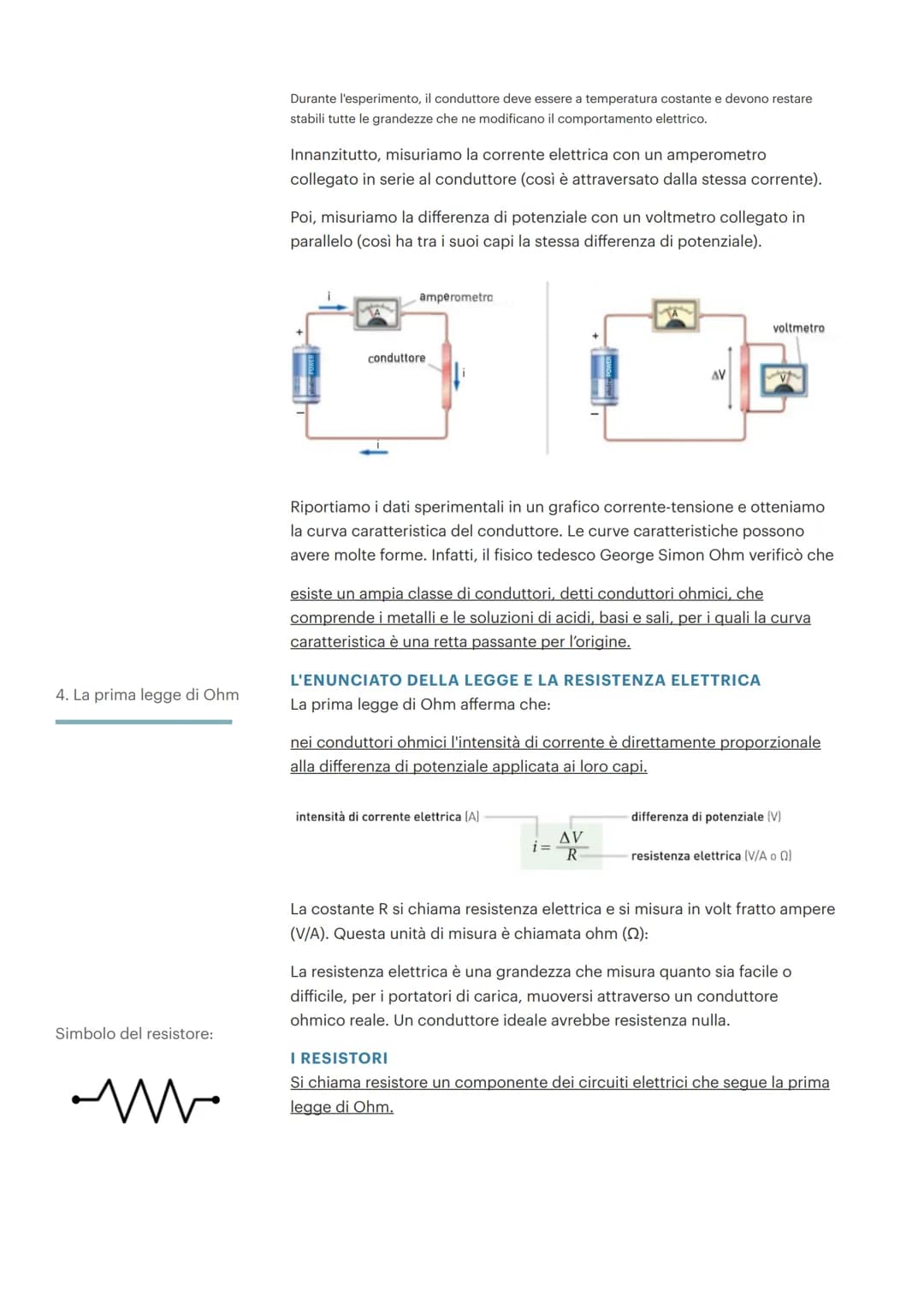 LA CORRENTE ELETTRICA
1. I molti volti
dell'elettricità
2. L'intensità della
corrente elettrica
verso della corrente
AQ è la somma delle car