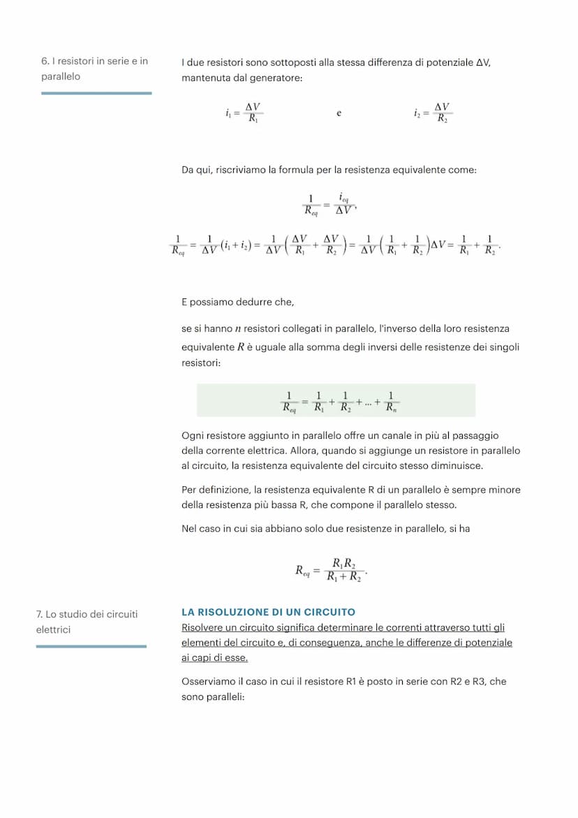 LA CORRENTE ELETTRICA
1. I molti volti
dell'elettricità
2. L'intensità della
corrente elettrica
verso della corrente
AQ è la somma delle car