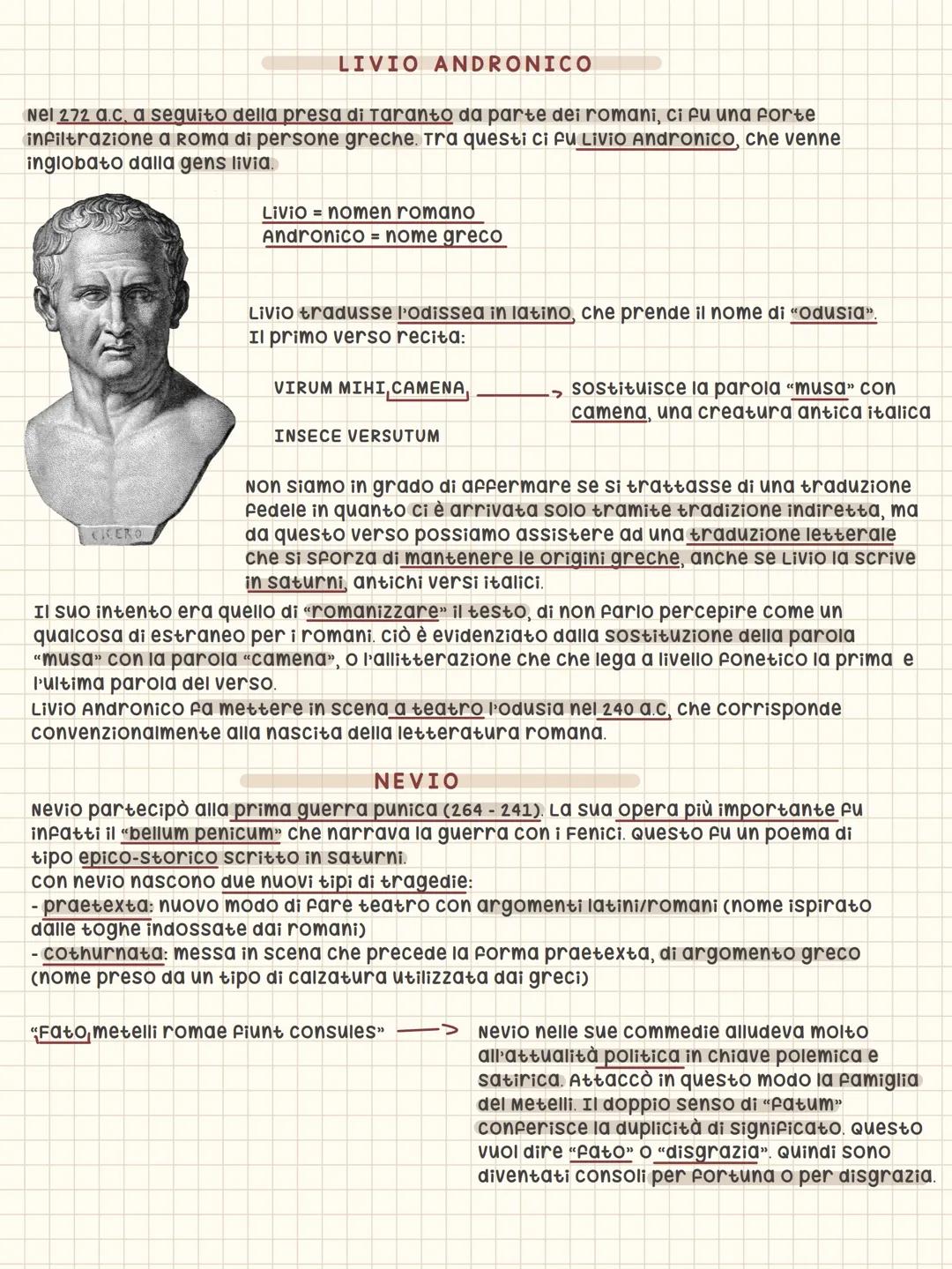# Letteratura Latina

La letteratura latina nasce intorno al III secolo avanti cristo. Molti dei primi autori
latini ci sono arrivati solame