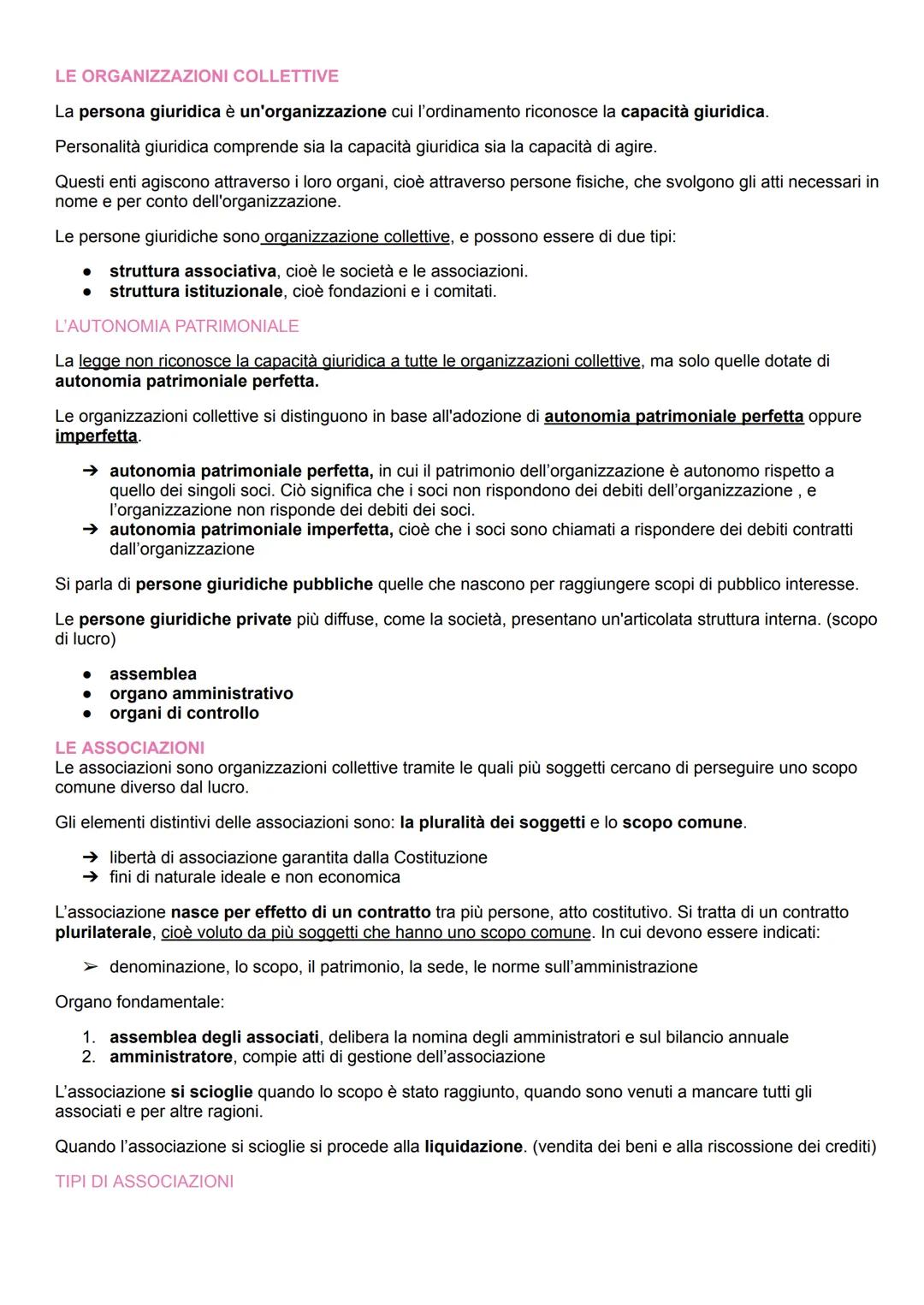DIRITTO UNITA' 1
I SOGGETTI
Si definisce soggetto ogni entità cui la legge attribuisce la capacità giuridica. La CAPACITÀ GIURIDICA è
la cap