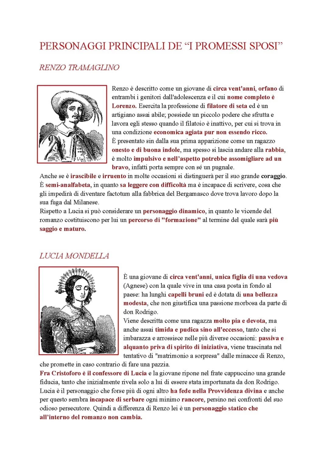 Personaggi “Promessi Sposi”
